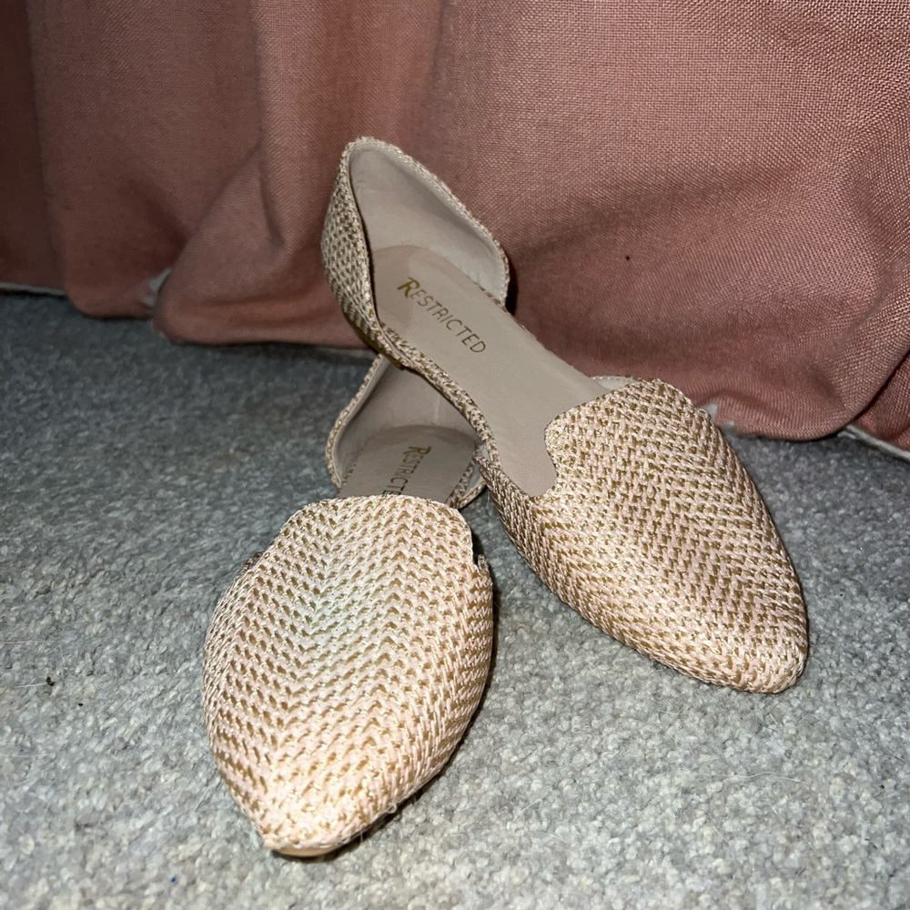 Restricted Woven Flats (NEVER WORN)